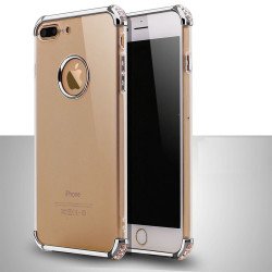 iPhone 7 Plus Metallic Electroplate Style Clear Case (Silver)
